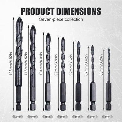 High Magnetic Screwdriver Drill Bit Set, 7PCS Anti Slip Magnetic Electric Screwdriver Set Alloy Steel Universal Strong Durability Screwdriver Drill Bit Set