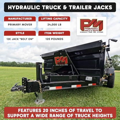 Hydraulic Trailer Jack (24,000 lb) Power Jack 12K x 2 Double Acting, Lift Trailer Jack Stand & Hydraulic Power Unit (24k Jack Kit Bolt On) PFJ-2-MB-K - style: 24k Jack "Bolt On"