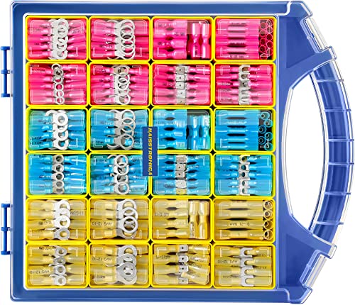haisstronica 400PCS Solder Seal Wire Connectors+6 in 1 Crimping Tool Kit and Wire Stripper+ Heat Gun+620PCS Marine Grade Heat Shrink Wire Butt Connectors kit