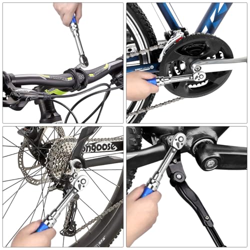 Bike Torque Wrench Set, 1/4 Inch Drive Torque Wrench 2 to 24 Nm | Bicycle Torque Wrench for MTB Mountain Road Bikes with Allen Key, Torx Sockets, Extension Bar
