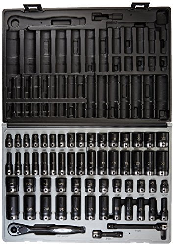 Grey Pneumatic Corp - 3/8 Dr. 59Pc Fract. Metric Duo-Socket Set - 6 P (81659CRD)