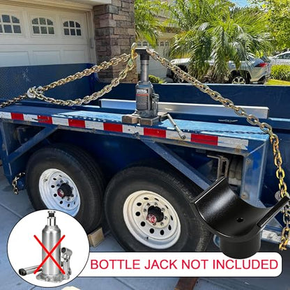 Bottle Jack Axle Adapter Lifting Saddle, Heavy Duty Steel Axle Cradle Compatible with 3", 4" Round Axles Tubes & Dana 60/70/80 Hydraulic Jack for RV, Truck, Trailer & Off-Road Use, 3 Inchs - size: 3 INCH