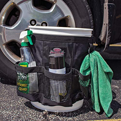 Bucket Boss Auto Boss Wash Boss Organizer for a 5 Gallon Bucket, in Black & Premier Car Care Kit by Armor All, 8 Pieces