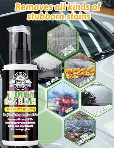 Kingvo Car Ceramic Coating, Car Spray Wax Graphene Polish Crystal Coating,Windshield Washer Fluid Window Cleaner Detailing Supplies Automotive Kit