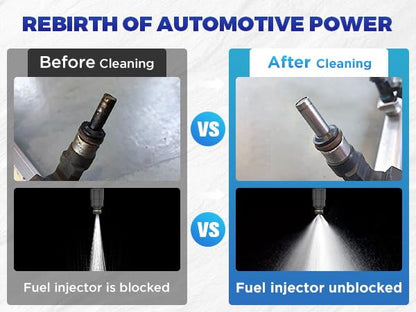V308 Fuel Injector Cleaner Tester Machine Pulse Cleaning Gasoline Injectors | Heated Ultrasonic Cleaning,Tests Leakage,Uniformity,Atomization Tightness,Injection Volume, Fits Cars & Motorcycles - size: V308