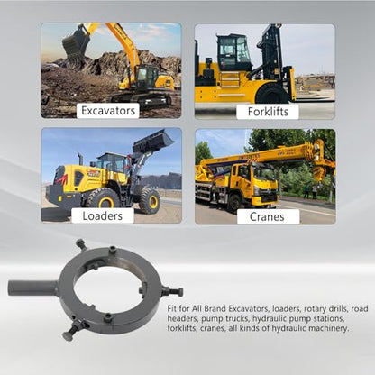 Hydraulic Cylinder Wrench, 3-Jaw Adjustable Gland Nut Wrench 130mm-170mm, Heavy Duty Alloy Steel Excavator Tool for Hydraulic Machinery, Forklift, Loader, Crane Repair - size: 130mm-170mm