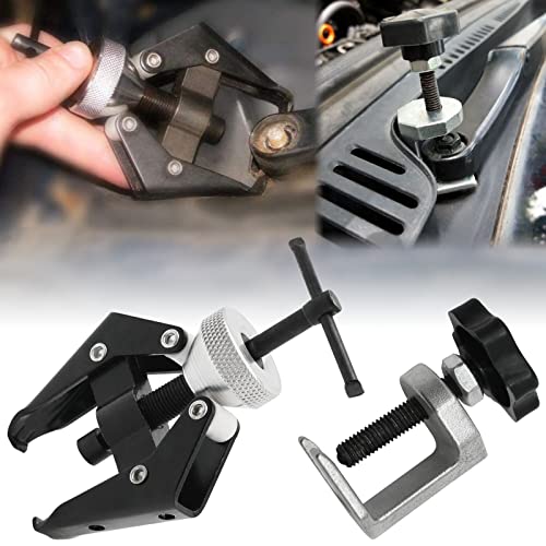 Wiper Arm Puller and Battery Terminal Removal Tool，Windshield Wiper Arm Removal Tool | Heat-treated steel kit for tapered-spline wiper arms, battery clamps and select bearings; compact puller has 6-28 mm jaw