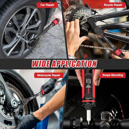 VANPO Torque Wrench Set, 1/4" 3/8" 1/2" Drive, for Bike, Motorcycle, Car | 20-240 In.lb, 5-45 Ft.lb, 10-170 Ft.lb with 3 Adapters,±3% Accuracy, Click Torque Wrenches, 72-Tooth,Dual Scale,Storage Case - size: Set(10-80in.lb,20-240in.lb.5-45ft.lb,10-170ft-l