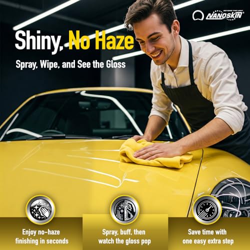Nanoskin QUICK SHINE Quick Detail Spray 1 Gallon - Waterless Detailer Spray for Car Detailing | Deep Gloss Car Wax Booster & Clay Lubricant | Removes Dust, Smudges, Fingerprints and Other Contaminants - size: 128 Fl Oz (Pack of 1)