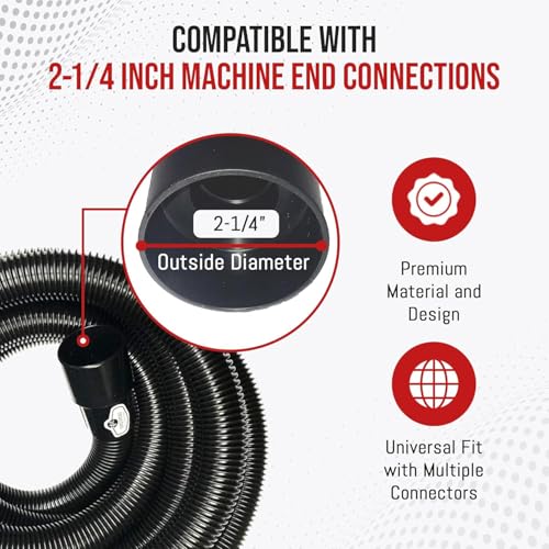 MP Maresh Products Compatible Replacement for Shop Vac Hose and Ridgid Style Wet Dry Vacuum Cleaner - Commercial Heavy Duty Vacuum Hose with Crushproof Design and Air Suction Control - 6' - size: 6 Foot Hose