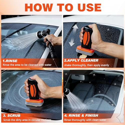2PCS Glass Oil Film Remover for Car,Roll-On Glass Compound with Cleaning Board,Removes Oil Film & Smudges,Universal Anti-Rain Fog BrushOil Film Remover for Car Windshields(100g)