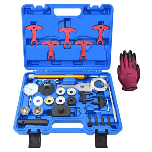 Camshaft Crankshaft Engine Timing Tool Kit, 31PCS Set | Compatible with Audi VW VAG 2006-2018 EA888 1.8T 2.0T, with Carry Case & Gloves - size: 31PCS