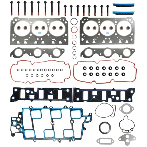 3.8L V6 Cylinder Head Gasket with Bolts Set | Fit For Park Avenue Buick Regal Chevy Impala Monte Oldsmobile Pontiac 3.8L 1997-2005 OE#HS9917PT-3 ES74033 - color: For GM 3.8L 1997-2005