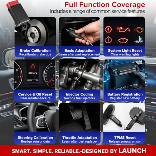 LAUNCH AIOBD Bluetooth OBD2 AI Car Diagnostic Scanner | Free Engine Diagnostics, AI Code Explain, Supports iOS & Android, Fits 1996+ Cars