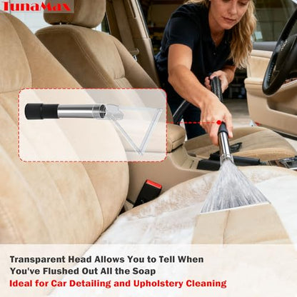 TunaMax Universal Work with All Shop Vacs Clear Extractor Attachment with 1-1/4" & 1-7/8" & 2-1/2" Adapters for Upholstery & Carpet Cleaning & Auto Detailing, Wet/dry Vacuum Extraction Accessory - size: Large