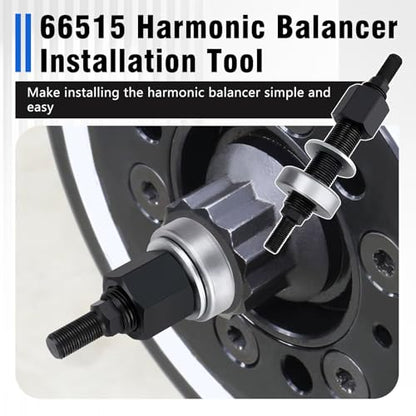 66515 Harmonic Balancer Installation Tool Harmonic Balancer Installer | Compatible with Chevy BBC SBC Cranks, Harmonic Balancer Vibration Damper Installation Tool, Heat-Treat Heavy Duty Steel