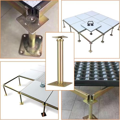 6 Pcs Adjustable Foundation House Floor Jacks Post for Leveling, 11" - 16" Height Range, Screw Jacks for Temporary Or Permanent Support, Heaty Duty Metal Galvanized, Load 6500-8850lbs(Each) (6 Jacks)