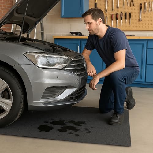 FLASHDRY Garage Floor Mat XXXL 17'x7'4" - Extra Large Waterproof Oil Spill Mat Under Car - Durable Absorbent Garage Rug Protects Floors from Spills, Oil Leaks, Tire Marks - Easy Clean, Customizable