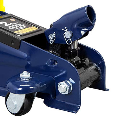 TCE AT82001U Torin Hydraulic Trolley Service/Floor Jack Combo with 2 Jack Stands, 2 Ton (4,000 lb) Capacity, Blue - size: 2 Ton