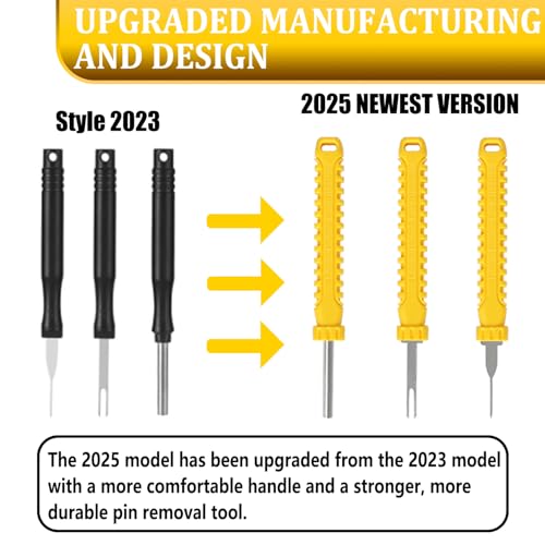 41 Pcs Terminal Pin Removal Tools with Blow-Molded Case - Electrical Pin Removal Tools Automotive Depinning Tool Kit for Automotive & Household Devices Most Connector, Yellow - color: yellow