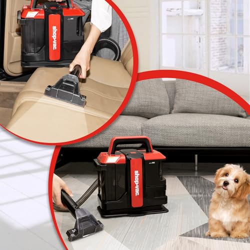 Shop-Vac Portable Carpet & Upholstery Spot Cleaner Machine, 5430094 | Powerful Spot Cleaner with 2 Cleaner Solutions, Lightweight, for Pet Stains, Sofa, Rug, Mattress, Curtain and Car Seats