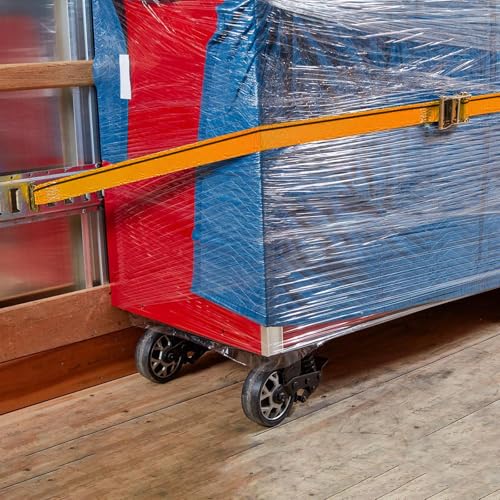XSTRAP STANDARD 2"x16' E-Track Ratchet Straps 4 Pack Orange Tie Down Straps | 4,400 LBS Break Strength Heavy Duty Wheel Tie-Downs for Moving, Truck, Trailers, Motorcycles, Kayaks, Car Roof, Vans - size: Orange-4PK-16FT
