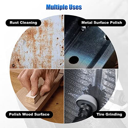 Sporacingrts Tire Repair Set Includes 2500rpm Low Speed Air Tire Buffer Tire Patch Roller Tire Inner Liner Scrapper 3Pcs Tungsten Steel Buffing Wheel 42mm 55mm - style: with 2 Tools