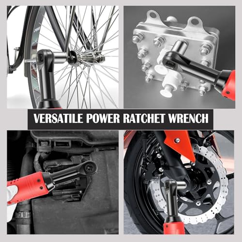 3/8" Cordless Electric Ratchet Wrench Set, 12V Power Ratchet Tool Kit With 2 Packs 2000 mAh Battery And Charger, 45 FT-LBS Battery Powered Wrench with Infinitely Variable Speeds - size: 12 V Standard New