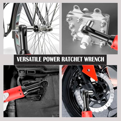 3/8" Cordless Electric Ratchet Wrench Set, 12V Power Ratchet Tool Kit With 2 Packs 2000 mAh Battery And Charger, 45 FT-LBS Battery Powered Wrench with Infinitely Variable Speeds - size: 12 V Standard New