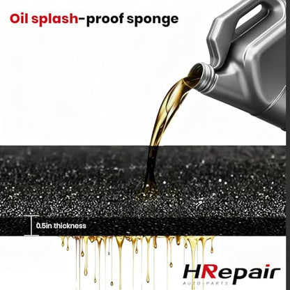 Transmission Drain Pan 2-PCS & Oil Splash Pad 6-PCS fits Oil Coolant Transmission Fluid Large Transmission Drain Pan Funnel Replacement for Lisle 17892 38780 - size: 2-PCS