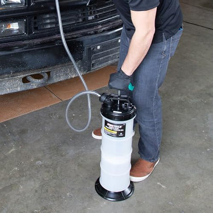OEMTOOLS Manual Fluid Extractor Pump, 8L Oil Extractor Pump, 5ft Hose - size: 8.0 Liter