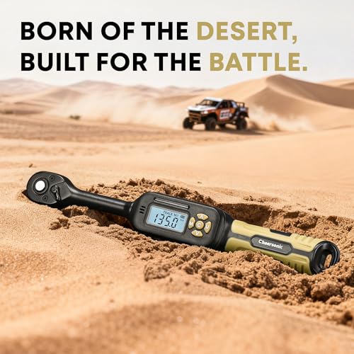 Digital Torque Wrench 3/8 Drive, 5.0-99.6 ft.lb ±1% Accuracy Electronic Torque Wrench Set with Buzzer and LED Inch Pound Torque Wrench with Spark Plug Socket for Car Repair Automobile Desert Tan - size: 3/8 Drive 5.0-99.6 ft.lb