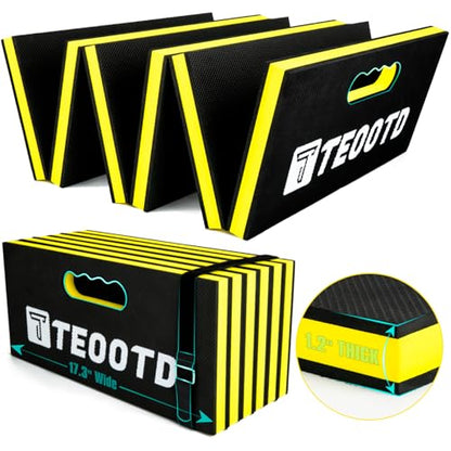 1.2" Extra Thick Foldable Mechanic Kneeling Pad with Handle & Storage Belt, 5 Fold Multi-Use Comfortable EVA Foam Cushion Mat for Workshop,Repairing,Gardening,Yardwork,Camping,Fitness,47.3x17.3x1.2"