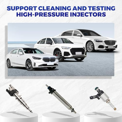 MR CARTOOL V209 GDI Fuel Injector Cleaner Machine, 110V 4-Cylinders Heated Ultrasonic Injector Cleaner Kit with 10 Functions, Gasoline Fuel Injector Tester for Car Motorcycle EFI/FSI Injectors - size: GDI V209