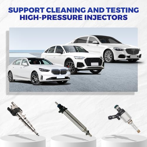 MR CARTOOL V209 GDI Fuel Injector Cleaner Machine, 110V 4-Cylinders Heated Ultrasonic Injector Cleaner Kit with 10 Functions, Gasoline Fuel Injector Tester for Car Motorcycle EFI/FSI Injectors - size: GDI V209