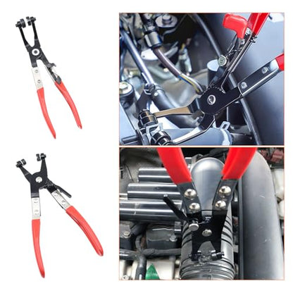 16 Pcs Hose Clamp Pliers Set, Hose Clamp Removal and Installation Tool | with Long Flexible Plier & Electrical Disconnect Pliers for Automotive Coolant Radiator Heater, Water Hoses, Fuel Lines - size: 16pcs