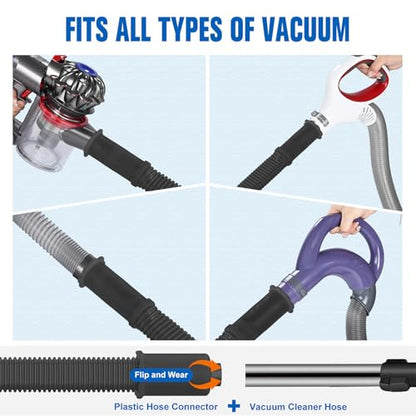 Sealegend Upgrade Dryer Vent Cleaner Kit Vacuum Hose Attachment Compatible with Most Vacuum Cleaner, Quickly Lint Remover Cleaning Supplies, Black - color: Black