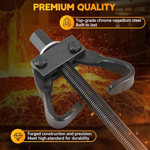 Coil Spring Compressor Tool Kit | Vehicle Strut & Coil Spring Installer/Remover Fit Most Struts & Coil Springs for Auto Repair with Tempered Chrome Steel Jaws