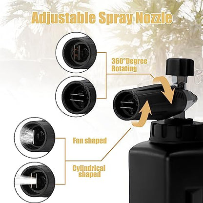 PWACCS Foam Cannon for Pressure Washer, Adjustable Car Wash Foam Cannon, Big Mouth Snow Foam Lance with 1/4" Quick Connect, Thick Foam Power Wash Foam Blaster 1.5 L, Additional Orifice Nozzle 1.1mm - style: Black Foam Cannon