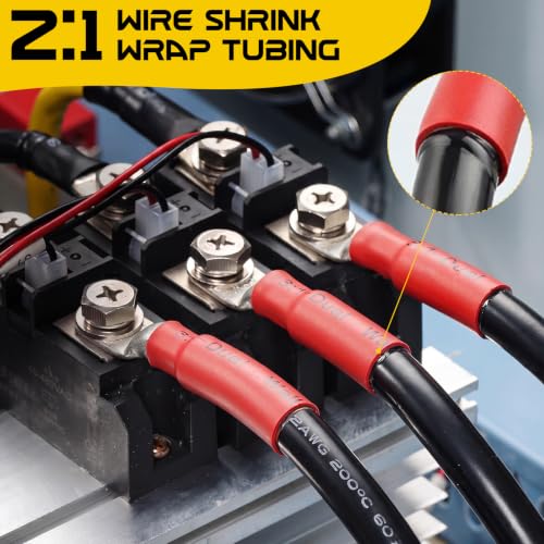 600Pcs Heat Shrink Tubing Kit with 350W 2-Temp Mini Heat Gun (5FT) | 2:1 Wire Shrink Wrap Tubing for Wiring Repair Automotive DIY Wiring Repair Crafting Embossing 5FT Power Cord