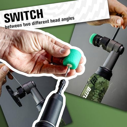 BATOCA S6 Mini Cordless Polisher for Car Detailing, 2x2.0Ah Batteries, Rotary Buffer, 12mm Dual Action Polisher 1-3 Inch, 2 Different Speeds Heads Systems, 4.2k-21k&1-5k RPM Camouflage Pattern Style - size: Camouflage Pattern Style with 2 batteries