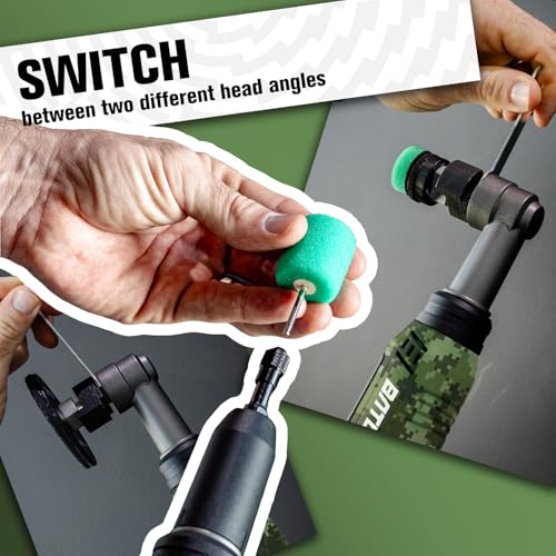 BATOCA S6 Mini Cordless Polisher for Car Detailing, 2x2.0Ah Batteries, Rotary Buffer, 12mm Dual Action Polisher 1-3 Inch, 2 Different Speeds Heads Systems, 4.2k-21k&1-5k RPM Camouflage Pattern Style - size: Camouflage Pattern Style with 2 batteries