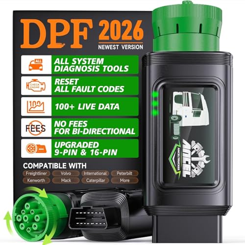 ANCEL HD100 Heavy Duty Truck Scanner with DPF Regen for Cummins & CAT Engines, Bluetooth Diesel Diagnostic Tool with All-System Scan, HDOBD & OBD2 Code Reader for Semi Trucks, Lifetime Free Updates - style: HD100