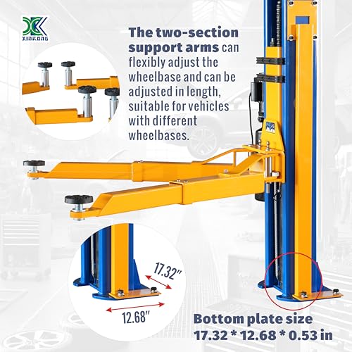 XK-1150 Two Post Auto Lift Car Lift 220V Capacity 11500 Lbs Truck Hoist with 36 Months Parts Replacement