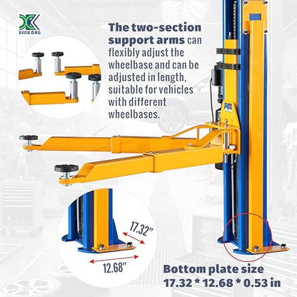XK-1150 Two Post Auto Lift Car Lift 220V Capacity 11500 Lbs Truck Hoist with 36 Months Parts Replacement