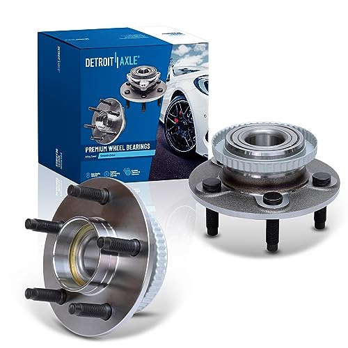 Detroit Axle - 2 Front Wheel Bearing and Hubs Assembly with ABS Ring & 5-Lug for Ford Crown Victoria 1992-1997, Lincoln Town Car 1991-1997, Mercury Grand Marquis 1992-1997 - style: 513104 x2/Pair