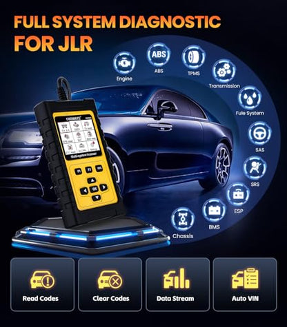OBD2 Scanner for Jaguar Land Rover Full System Diagnostic Tool | OBDMATE OM501 Car Scanner with Oil Reset Battery Register...Full OBDII Functions Read&Erase Fault Codes, Free Software Update