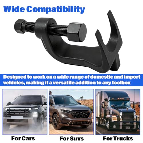 25112 Ball Joint Separator, Adjustable Ball Joint Puller with 2-3/8" Opening Range, Heavy Duty Ball Joint Removal Tool for Cars, Trucks & SUVs, with Lower Control Arm Prying Tool