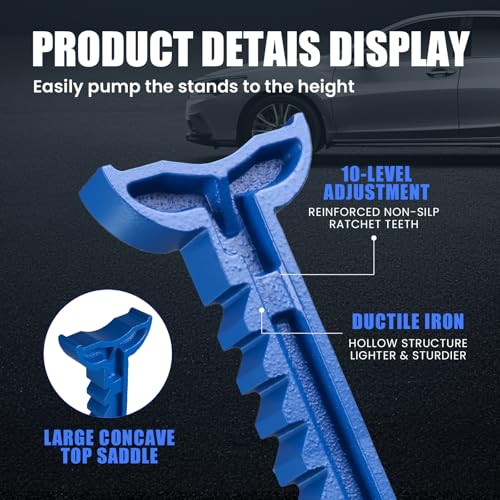 ANTPOWER 2.5 Ton Jack Stands 5,000 lb Capacity Car Lifting Stand 1 Pair (Not Suitable for SUV,Truck) Blue and Black (2.5T jackstand) - style: 2.5T jackstand