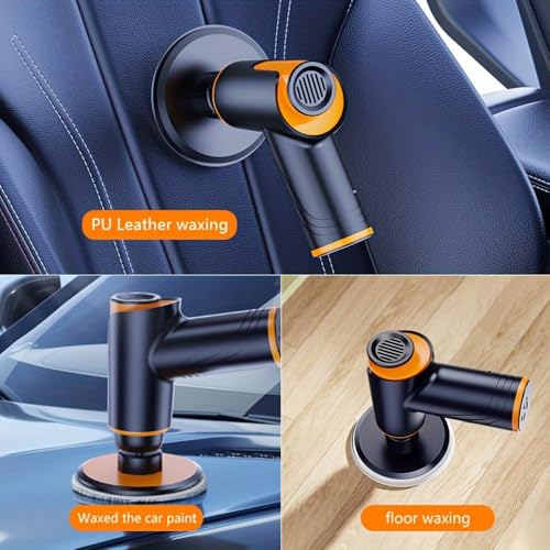 Cordless Electric Sander, Buffer Polisher with 2x2000mAh, Variable Speed 1700—2500 RPM, Car Polisher and Buffers for Car Detailing, Waxing, Polishing, Scratch Removal